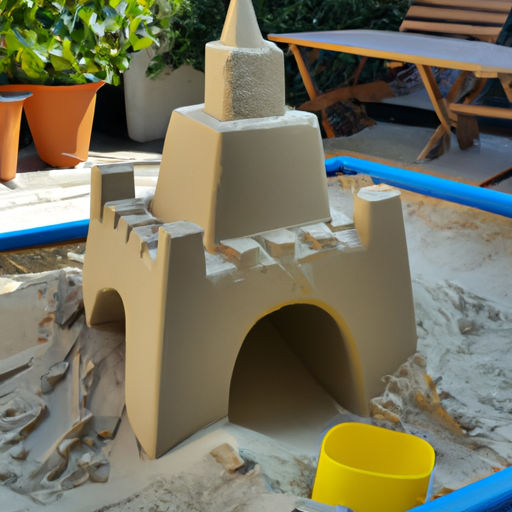 Sandkasten mit Dach