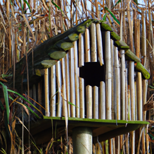 Vogelhaus mit Reetdach